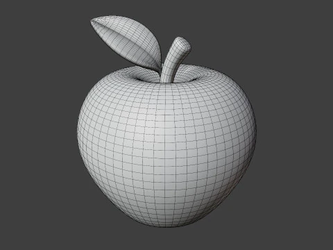 Яблочные фрукты стилизованные 3D Модель