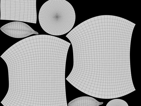 Яблочные фрукты стилизованные 3D Модель