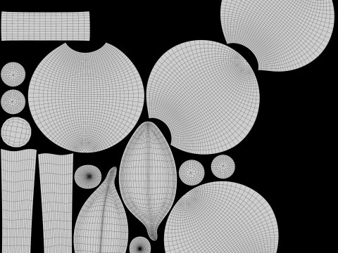 Pair of Stylized Cherries with Leaf Modelo 3D