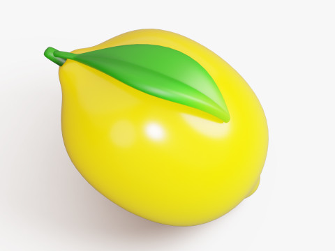 Lemon Fruit Stylized 3D Модель