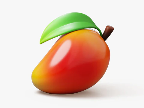 様式化されたマンゴー フルーツ 3Dモデル