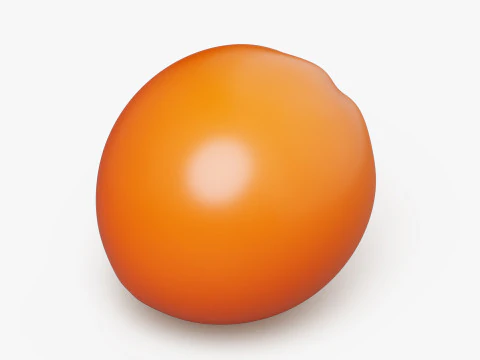 Frutta Arancione Stilizzata Modello 3D