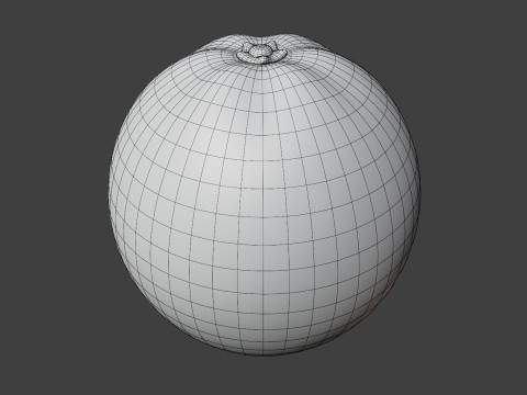 Orange Fruit Stylized 3D Model