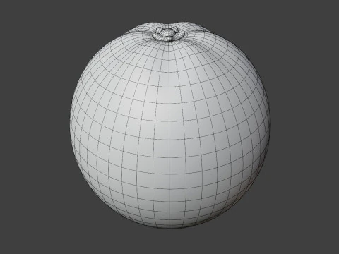 Frutta Arancione Stilizzata Modello 3D