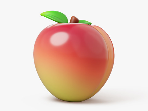 Peach Fruit Stylized 3Dモデル