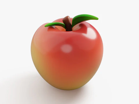 Персиковые фрукты стилизованные 3D Модель