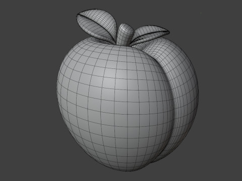 Peach Fruit Stylized 3Dモデル