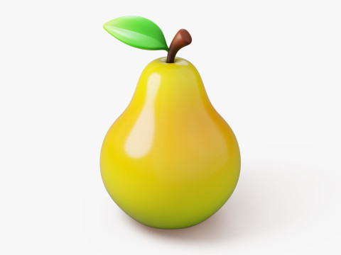 Pear Fruit Stylized 3D-Modell