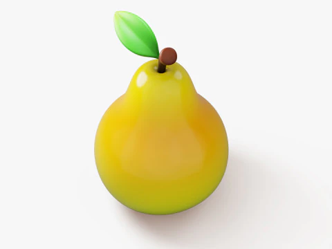 Frutta Pera Stilizzata Modello 3D