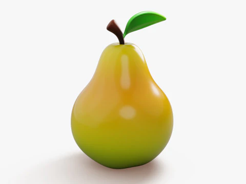 Frutta Pera Stilizzata Modello 3D