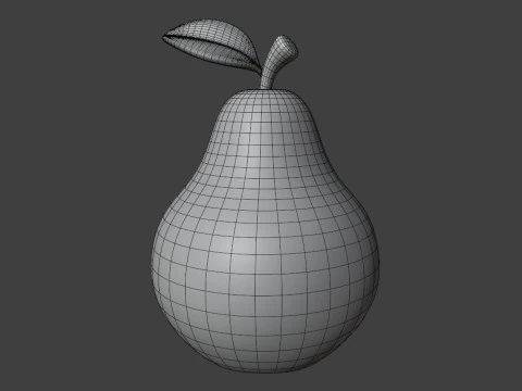 Frutta Pera Stilizzata Modello 3D