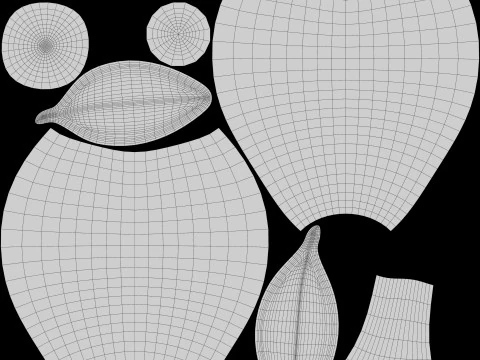 Frutta Pera Stilizzata Modello 3D