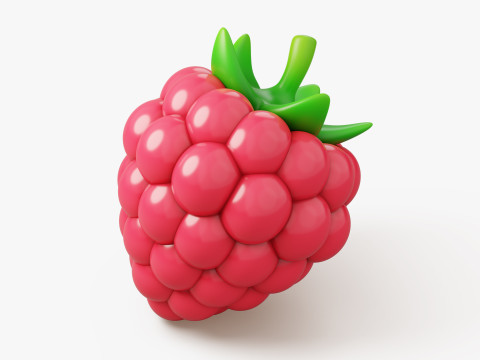 Raspberry Stylized 3D-Modell