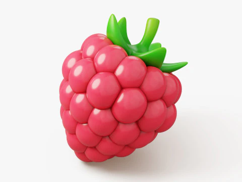 Малина стилізована 3D Модель