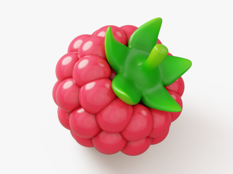 Raspberry Stylized 3D Model