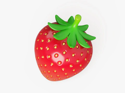 Strawberry Stylized 3D Model