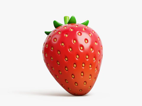Strawberry Stylized 3D Model