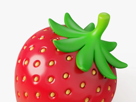 Strawberry Stylized 3D Model