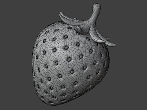 Strawberry Stylized Modelo 3D