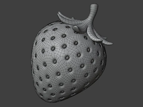 Strawberry Stylized 3D Model
