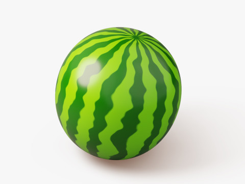 Watermelon Stylized 3D-Modell