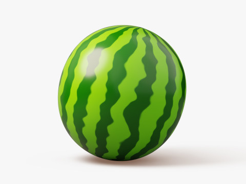 Watermelon Stylized 3D Model