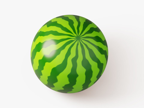 Watermelon Stylized 3D Model