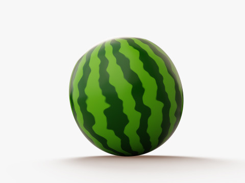 Watermelon Stylized 3D Model