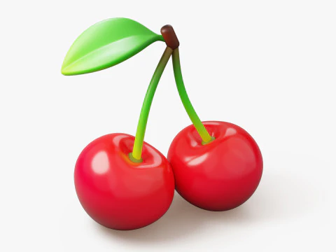 Set of Stylized Colorful Fruits 3D Model