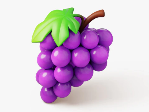 Set of Stylized Colorful Fruits 3D Model