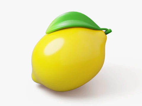 Set of Stylized Colorful Fruits 3D Model