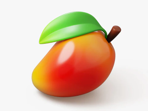 Set of Stylized Colorful Fruits 3D Model