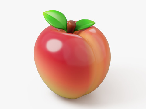 Set of Stylized Colorful Fruits 3D Модель