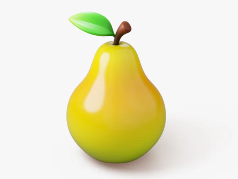 Set of Stylized Colorful Fruits 3D Model