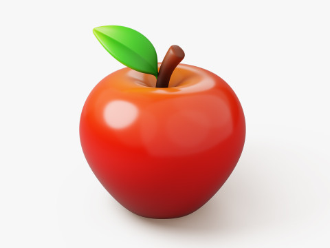 Set of Stylized Colorful Fruits 3D Модель