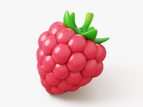 Set of Stylized Colorful Fruits 3D Модель