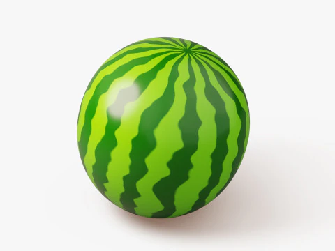 Set of Stylized Colorful Fruits 3D Model