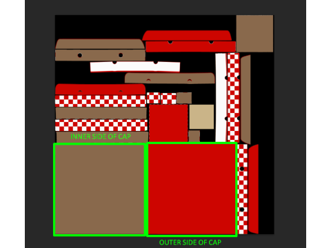 Pepperoni Pizza in Box Stylized Model 3D
