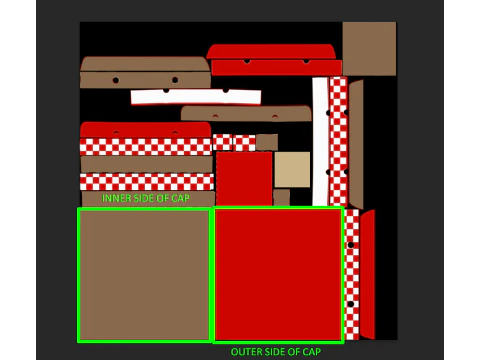 Margherita Pizza in Box Stylized 3D Model