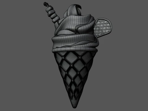 Ice Cream Cone Collection 3D Model