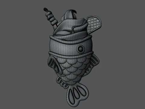 Taiyaki Fish Ice Creams Collection 3D Model