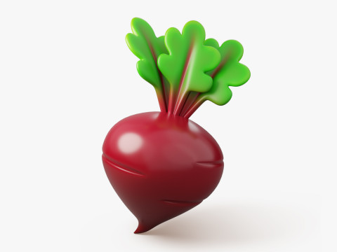Stylized Beetroot 3D Модель