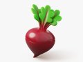 Stylized Beetroot 3D Model