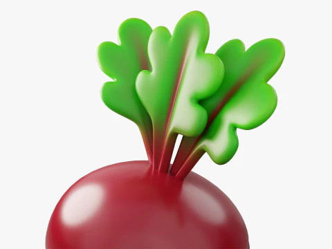 Stylized Beetroot 3D Model