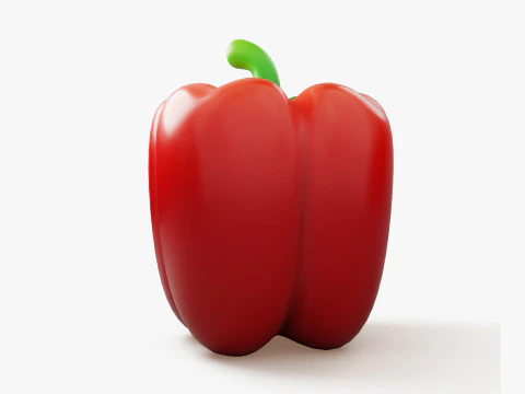 Stylized Sweet Bell Pepper 3D Model