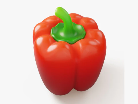 Stylized Sweet Bell Pepper 3D Model