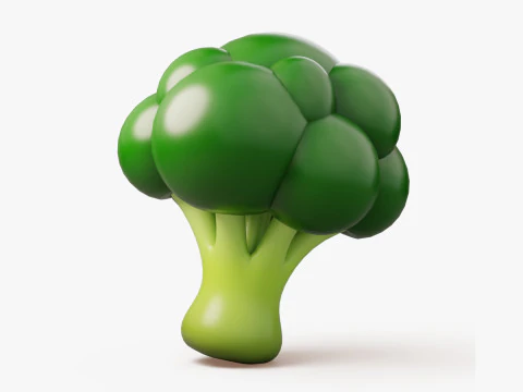 Stylized Broccoli 3D Model