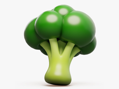Stylized Broccoli 3D Model