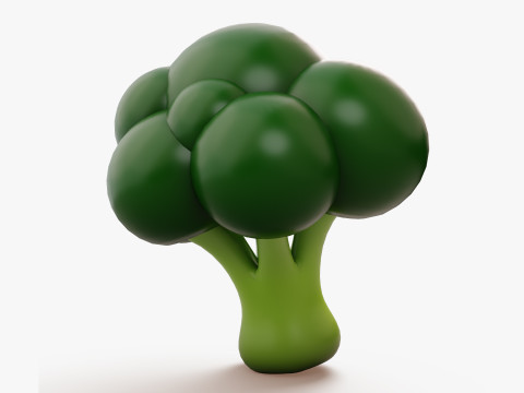 Stylized Broccoli 3D Model