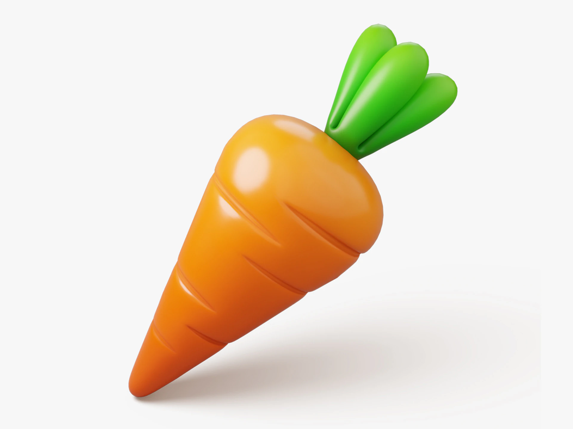 Stylized Carrot 3D Model .c4d .max .obj .3ds .fbx .stl .blend 